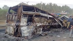 ಚಿತ್ರದುರ್ಗ ಭೀಕರ ಬಸ್ ಅಪಘಾತ: ಬಸ್ ಚಾಲಕ, ನಿರ್ವಾಹಕ ಗ್ರೇಟ್ ಎಸ್ಕೇಪ್