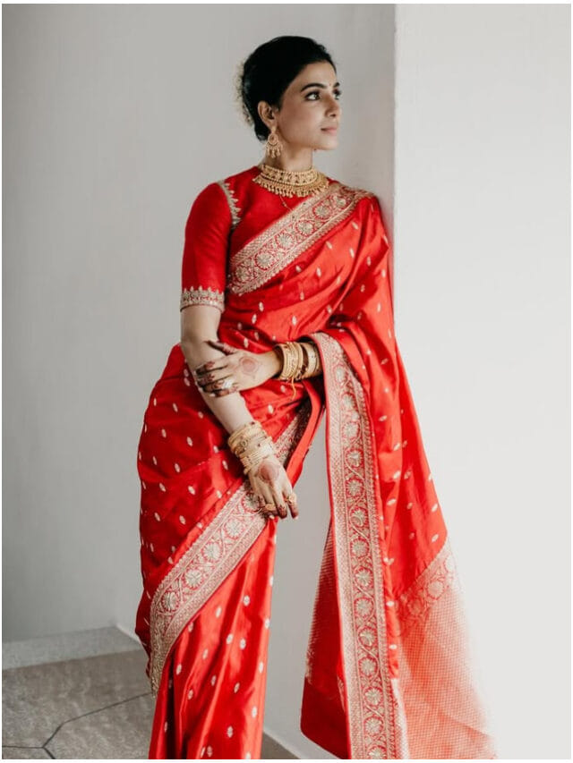 ಕಣ್ಮನ ಸೆಳೆಯುತ್ತಿದೆ ಸಮಂತಾ ರುತ್ ಪ್ರಭು ಮದುವೆ ಸೀರೆ