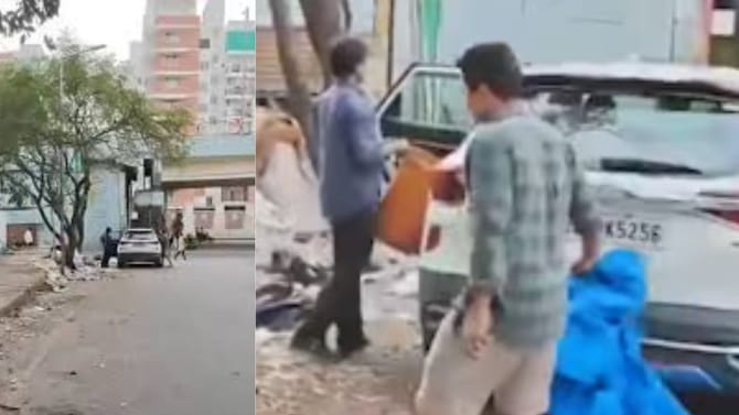 ದಂಡಾಸ್ತ್ರಕ್ಕೂ ಬಗ್ಗದ ಬೆಂಗಳೂರಿಗರು: ಕಾರಲ್ಲಿ ಬಂದ್ರು, ಕಸ ಸುರಿದ್ರು!