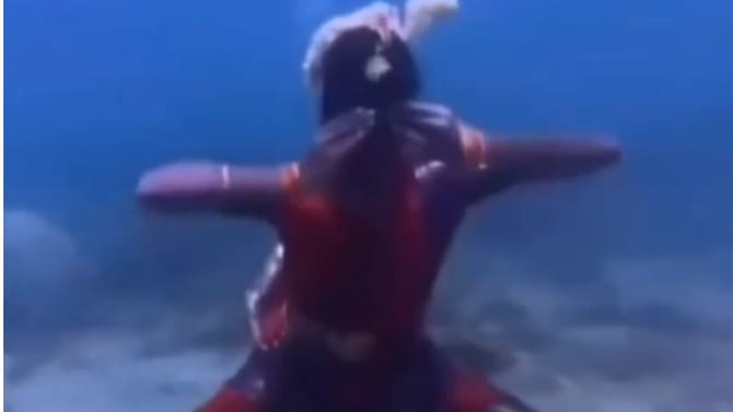 ಸಮುದ್ರದೊಳಗೆ ಭರತನಾಟ್ಯ ಮಾಡಿದ 14 ವರ್ಷದ ಬಾಲಕಿ