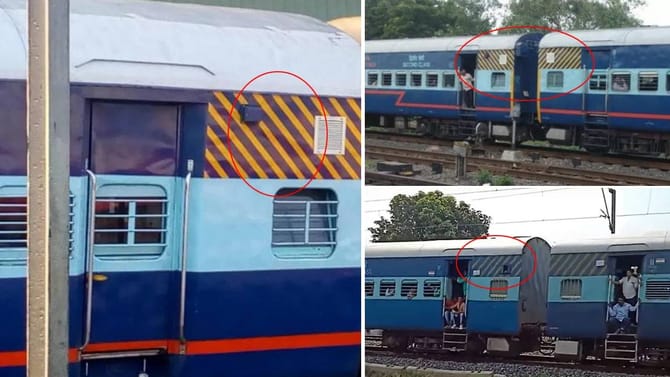 ರೈಲ್ವೆ ಬೋಗಿಗಳಲ್ಲಿ ಹಳದಿ, ನೀಲಿ ಮತ್ತು ಬಿಳಿ ಪಟ್ಟೆಗಳು ಏಕೆ ಇವೆ ಗೊತ್ತೇ?
