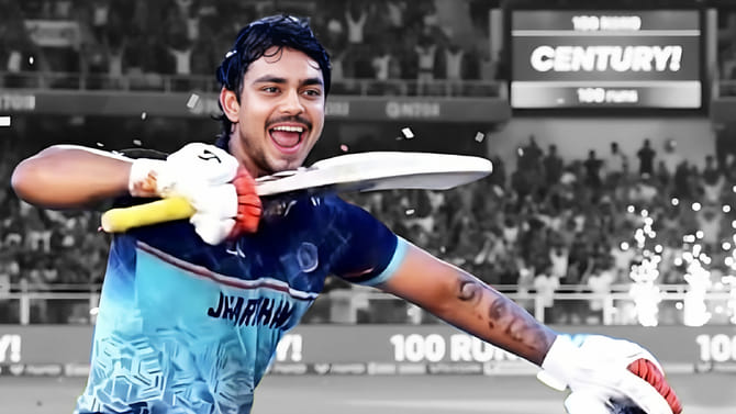 14 ಸಿಕ್ಸ್, 7 ಫೋರ್: 33 ಎಸೆತಗಳಲ್ಲಿ ಮೂರಂಕಿ ಮೊತ್ತಗಳಿಸಿದ ಇಶಾನ್ ಕಿಶನ್ಕ