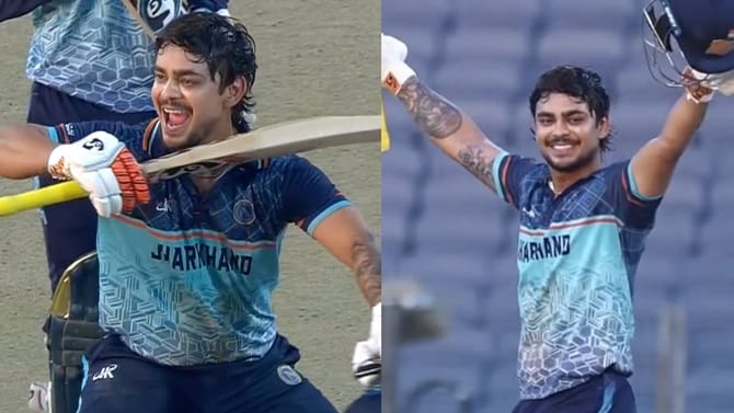 49 ಎಸೆತಗಳಲ್ಲಿ ಸ್ಫೋಟಕ ಶತಕ ಸಿಡಿಸಿದ ಇಶಾನ್ ಕಿಶನ್