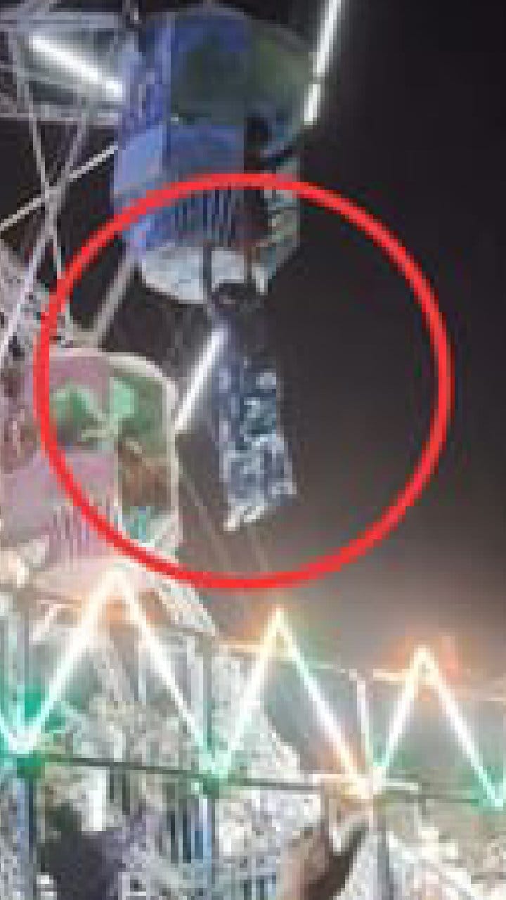 ಜಾಯಿಂಟ್​​ ವೀಲ್​ನಿಂದ ಬೀಳುತ್ತಿದ್ದ ಮಹಿಳೆ ಬದುಕಿದ್ದೇ ಅಚ್ಚರಿ!