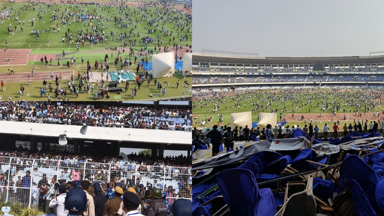 ಫ್ಯಾನ್ಸ್- ಪೊಲೀಸರ ನಡುವೆ ಚೇರ್ ಎಸೆದಾಟ, ರಣರಂಗವಾಯ್ತು ಕ್ರೀಡಾಂಗಣ; ವಿಡಿಯೋ