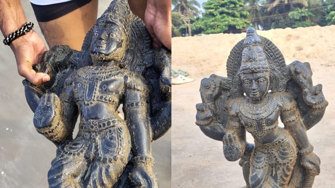 ಕಡಲಲ್ಲಿ ತೇಲಿಬಂತೇ ಕೃಷ್ಣನ ವಿಗ್ರಹ? ಅಸಲಿಯತ್ತು ಇಲ್ಲಿದೆ