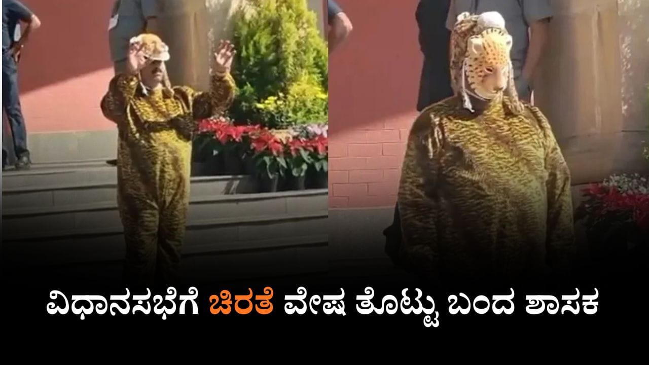 Video: ವಿಧಾನಸಭೆಗೆ ಚಿರತೆ ವೇಷ ತೊಟ್ಟು ಬಂದ ಶಾಸಕ