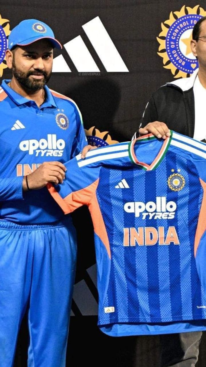 ನೂತನ ಟಿ20 ಜೆರ್ಸಿಯನ್ನು ಅನಾವರಣಗೊಳಿಸಿದ ರೋಹಿತ್