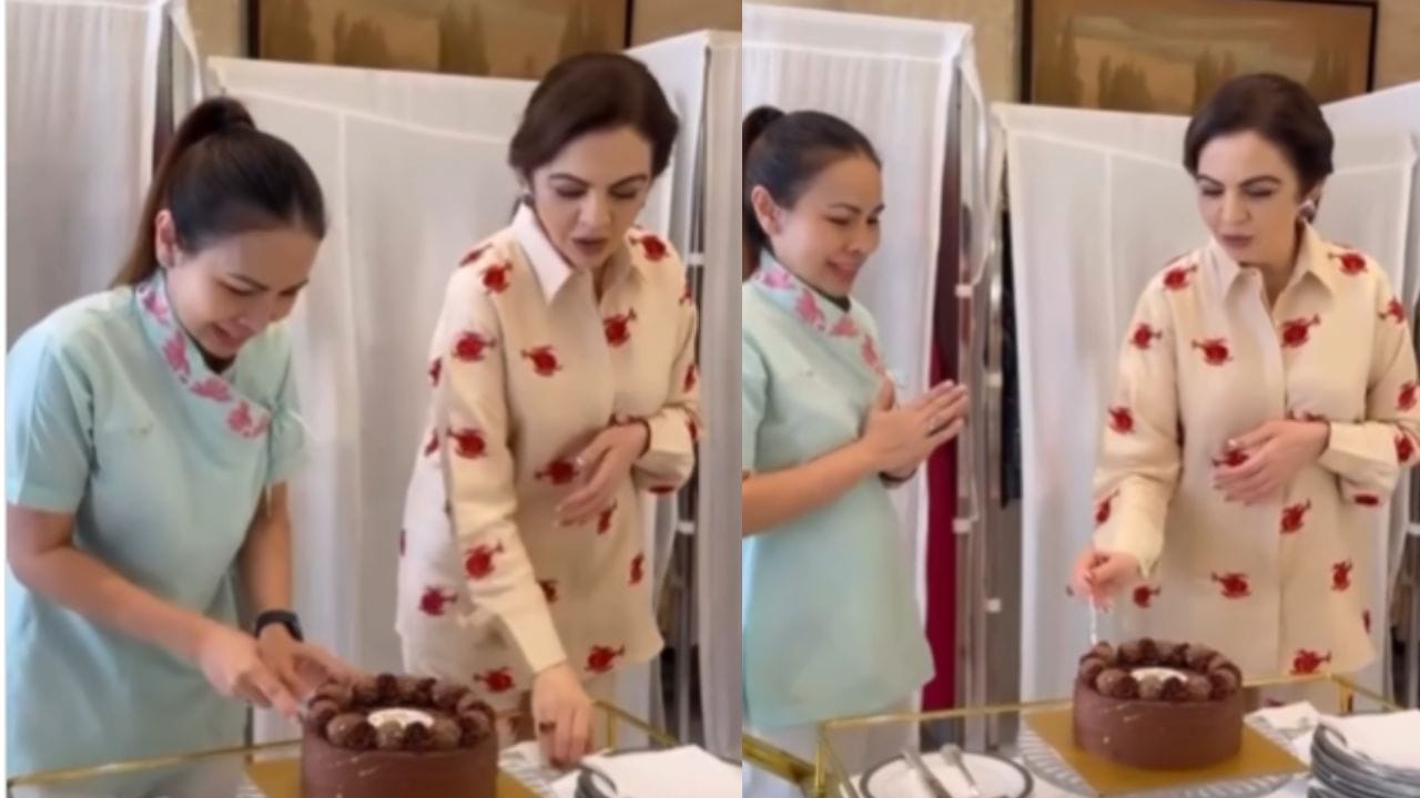 ನೀತಾ ಅಂಬಾನಿ ಜತೆ ಹುಟ್ಟುಹಬ್ಬ ಆಚರಿಸಿಕೊಂಡ ಸಿಬ್ಬಂದಿ