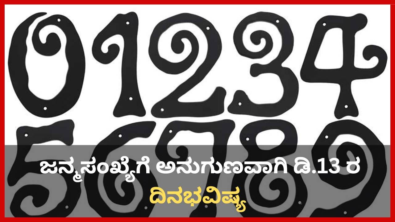 Numerology Prediction: ಸಂಖ್ಯಾಶಾಸ್ತ್ರ ಪ್ರಕಾರ ಜನ್ಮಸಂಖ್ಯೆಗೆ ಅನುಗುಣವಾಗಿ ಡಿಸೆಂಬರ್ 13ರ ದಿನಭವಿಷ್ಯ Numerology Prediction: ಸಂಖ್ಯಾಶಾಸ್ತ್ರ ಪ್ರಕಾರ ಜನ್ಮಸಂಖ್ಯೆಗೆ ಅನುಗುಣವಾಗಿ ಡಿಸೆಂಬರ್ 13ರ ದಿನಭವಿಷ್ಯ