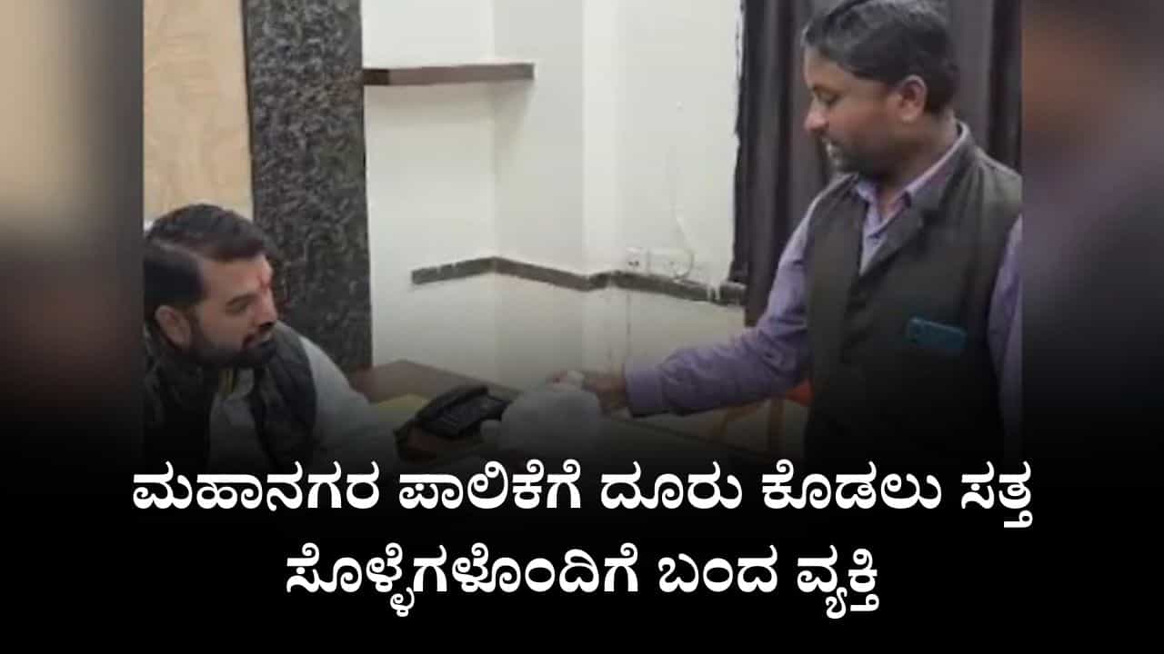 ವಿಪರೀತ ಸೊಳ್ಳೆ ಕಾಟ, ನಗರ ಪಾಲಿಕೆಗೆ ದೂರು ಕೊಡಲು ಸತ್ತ ಸೊಳ್ಳೆಗಳೊಂದಿಗೆ ಬಂದ ವ್ಯಕ್ತಿ