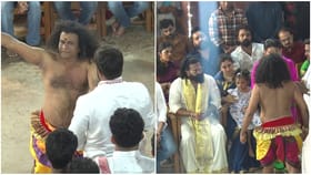 'ಕಣ್ಣೀರು ಸುರಿಸಬೇಡ ನಿನ್ನ ಹಿಂದೆ ನಾನಿದ್ದೇನೆ' ಎಂದು ರಿಷಬ್​ಗೆ ದೈವದ ಅಭಯ