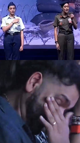 ದೇಶಭಕ್ತಿ ಗೀತೆ ಕೇಳಿ ಕಣ್ಣೀರಿಟ್ಟ ರೋಹಿತ್ ಶರ್ಮಾ