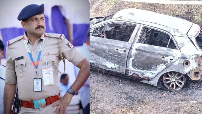 ಸಿಪಿಐ ಸಜೀವ ದಹನ: ಕಾರು ಅಪಘಾತ ಸಂಭವಿಸಿದ್ದೇಗೆ?