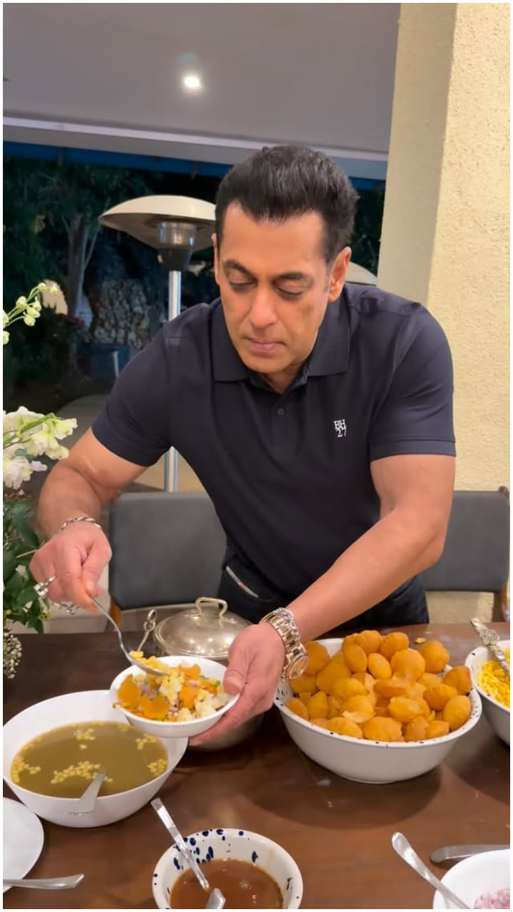 ಅತಿಥಿಗಳಿಗೆ ಸ್ವತಃ ತಿಂಡಿ ಮಾಡಿಕೊಟ್ಟ ಸಲ್ಮಾನ್ ಖಾನ್