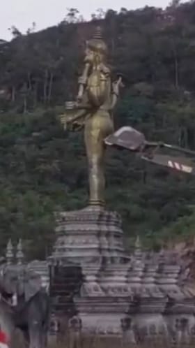 ಕಾಂಬೋಡಿಯಾದಲ್ಲಿ ಹಿಂದೂ ದೇವತೆಯ ಪ್ರತಿಮೆ ಕೆಡವಿದ ಥಾಯ್ ಸೇನೆ