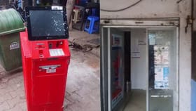 ತುಮಕೂರು: ಎಟಿಎಂ ಮಷಿನನ್ನೇ ಹೊತ್ತಯ್ದು ಕಸದ ಬುಟ್ಟಿ ಬಳಿ ಬಿಟ್ಟ ಕಳ್ಳರು!