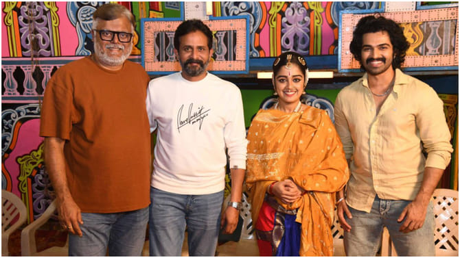 ಶುರುವಾಯ್ತು ‘ವೇಷಗಳು’ ಸಿನಿಮಾ ಶೂಟಿಂಗ್: ನಾಟಕದ ಬೃಹತ್ ಸೆಟ್ ನಿರ್ಮಾಣ