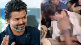 ಚೆನ್ನೈಗೆ ಮರಳಿದ ವಿಜಯ್​​ನ ಮುತ್ತಿದ ಅಭಿಮಾನಿಗಳು; ಜಾರಿ ಬಿದ್ದ ನಟ