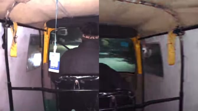 'ಚಳಿಯ ವಿರುದ್ಧ Z+ ಭದ್ರತೆ' ಆಟೋ ಚಾಲಕನ ಹೊಸ ಆವಿಷ್ಕಾರ