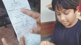 ರೆಸ್ಟೋರೆಂಟ್ ಬಿಲ್ ನೋಡಿ ಶಾಕ್ ಆಗಿ ರಿಯಾಕ್ಷನ್ ಕೊಟ್ಟ ಬಾಲಕ