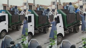 ನಗರವನ್ನು ಸ್ವಚ್ಛಗೊಳಿಸುವ ಪೌರ ಕಾರ್ಮಿಕರಿಗೆ ಚಹಾ ಮಾಡಿಕೊಟ್ಟ ಮಹಿಳೆ