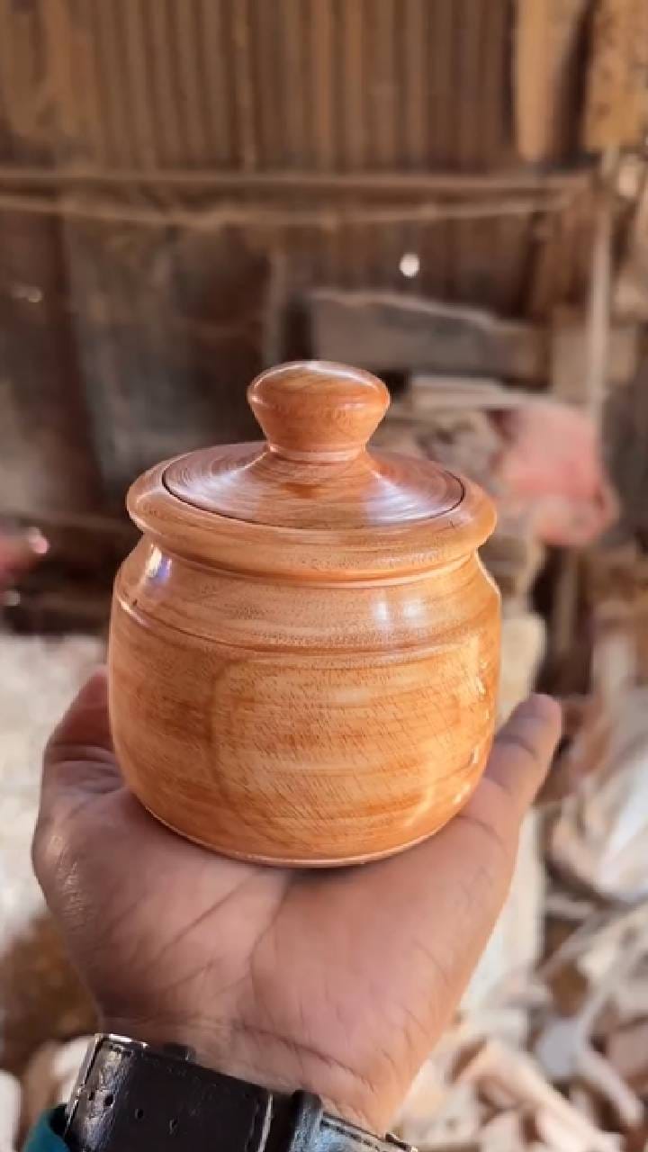 ಮರದ ಜಾರ್​ ಹೇಗೆ ತಯಾರಾಗುತ್ತೆ ನೋಡಿ