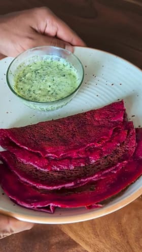 ಕ್ವಿಕ್ ಆಗಿ ಮಾಡಿ ರುಚಿಕರವಾದ ಬೀಟ್ರೂಟ್ ದೋಸೆ