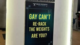 ಸಲಿಂಗಕಾಮಿಗಳು ಜಿಮ್​​​​ಗೆ ಬರಬಾರದು: ವಿವಾದ ಸೃಷ್ಟಿಸಿದ ಪೋಸ್ಟರ್​​