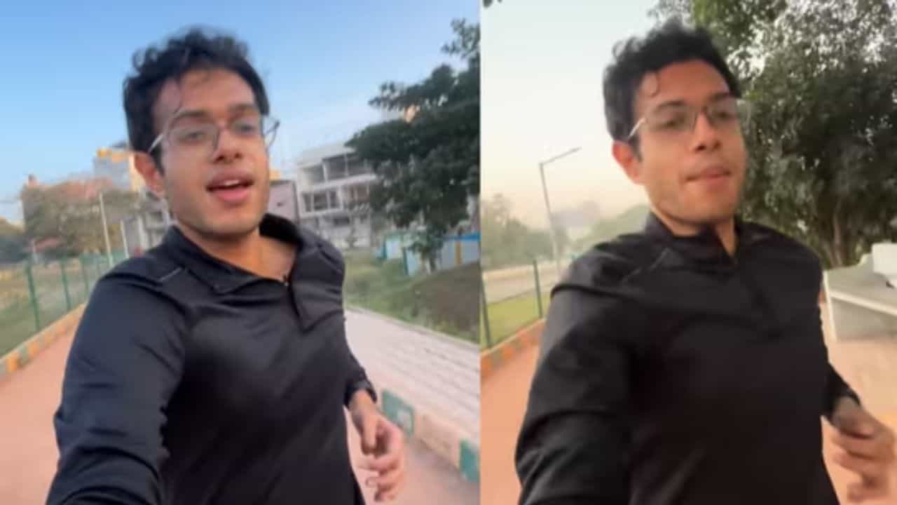 Bengaluru: ಪ್ರೇಯಸಿ ಜನ್ಮ ದಿನದ ಹಿನ್ನೆಲೆ 26 ಕಿ.ಮೀ. ಓಡಿದ ಯುವಕ; ವಿಡಿಯೋ ವೈರಲ್ Bengaluru: ಪ್ರೇಯಸಿ ಜನ್ಮ ದಿನದ ಹಿನ್ನೆಲೆ 26 ಕಿ.ಮೀ. ಓಡಿದ ಯುವಕ; ವಿಡಿಯೋ ವೈರಲ್