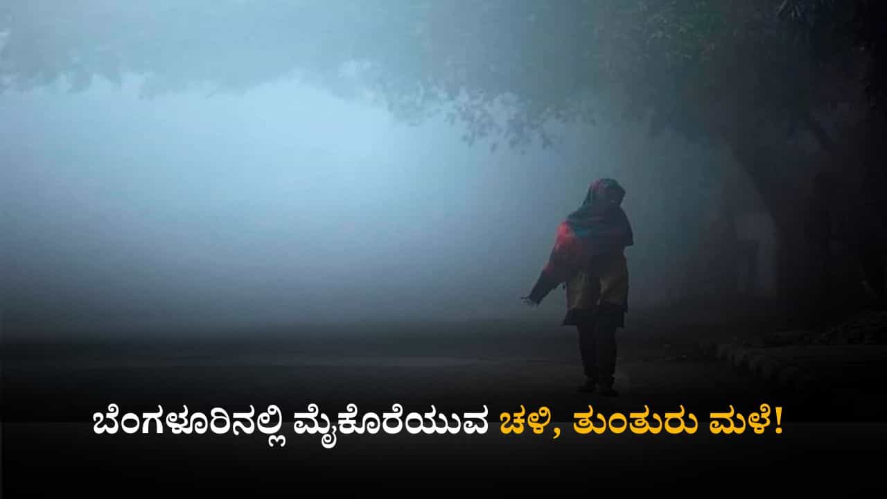 ಕರ್ನಾಟಕ ಹವಾಮಾನ ವರದಿ: ಬೆಂಗಳೂರಿನಲ್ಲಿ ಮೈಕೊರೆಯುವ ಚಳಿ, ತುಂತುರು ಮಳೆ! ರಾಜ್ಯದ 4 ಜಿಲ್ಲೆಗಳಿಗೆ ಯೆಲ್ಲೋ ಅಲರ್ಟ್​