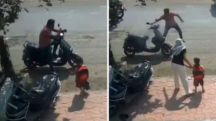 Video: ಓಲಾ ಸ್ಕೂಟರ್ನಲ್ಲಿ ಏಕಾಏಕಿ ಹೊತ್ತಿಕೊಂಡ ಬೆಂಕಿ, ಸ್ವಲ್ಪದರಲ್ಲೇ ಪಾರಾದ ತಂದೆ-ಮಗ Video: ಓಲಾ ಸ್ಕೂಟರ್ನಲ್ಲಿ ಏಕಾಏಕಿ ಹೊತ್ತಿಕೊಂಡ ಬೆಂಕಿ, ಸ್ವಲ್ಪದರಲ್ಲೇ ಪಾರಾದ ತಂದೆ-ಮಗ