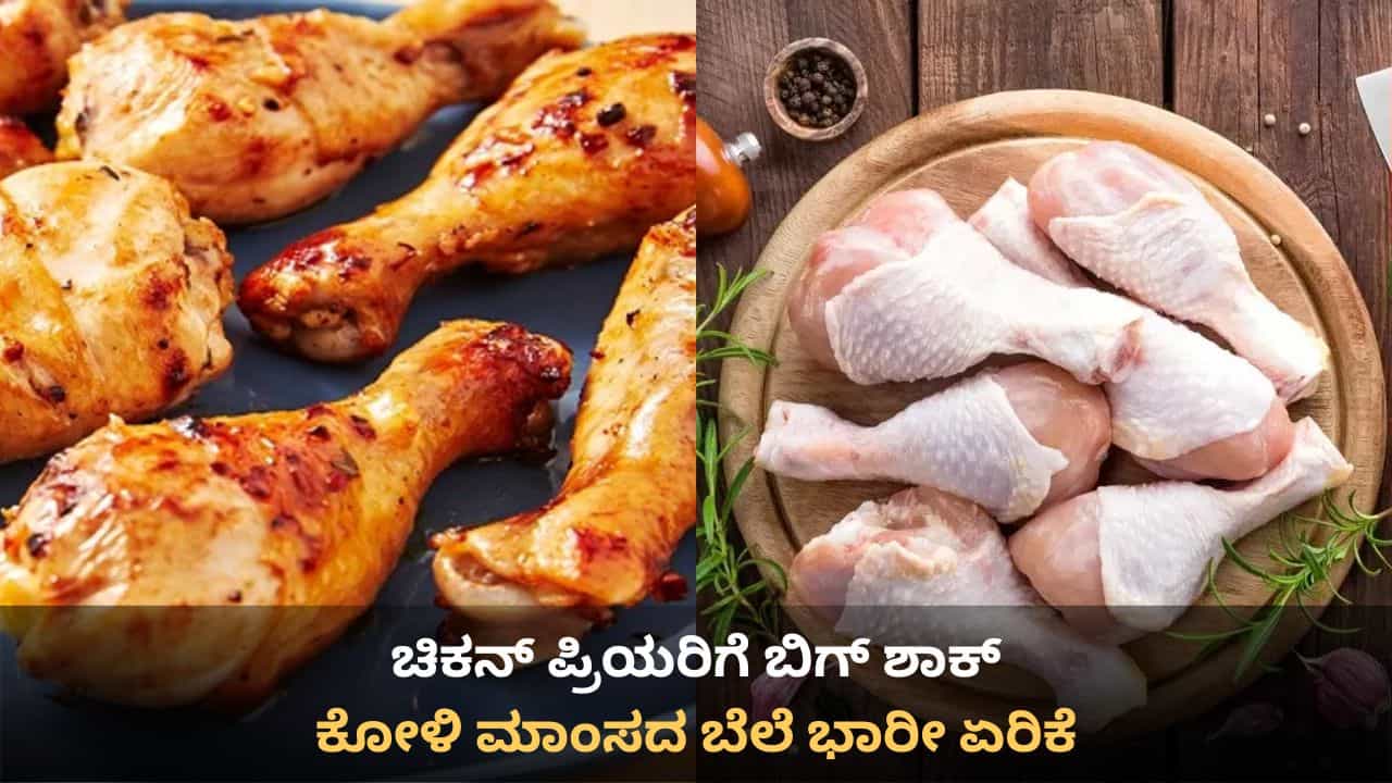 ನಾನ್ವೆಜ್, ಅದ್ರಲ್ಲೂ ಚಿಕನ್ ಪ್ರಿಯರಿಗೆ ಶಾಕ್: ಬೆಂಗಳೂರು ಸೇರಿ ಕರ್ನಾಟಕದ ಹಲವೆಡೆ ಕೋಳಿ ಮಾಂಸದ ಬೆಲೆ ಭಾರೀ ಏರಿಕೆ ನಾನ್ವೆಜ್, ಅದ್ರಲ್ಲೂ ಚಿಕನ್ ಪ್ರಿಯರಿಗೆ ಶಾಕ್: ಬೆಂಗಳೂರು ಸೇರಿ ಕರ್ನಾಟಕದ ಹಲವೆಡೆ ಕೋಳಿ ಮಾಂಸದ ಬೆಲೆ ಭಾರೀ ಏರಿಕೆ