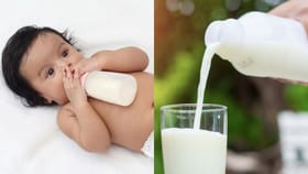 ಹುಟ್ಟಿದ ಮಕ್ಕಳಿಗೆ ಯಾವ ವಯಸ್ಸಿನಲ್ಲಿ ಹಸುವಿನ ಹಾಲು ಕುಡಿಯಲು ಕೊಡಬಹುದು?