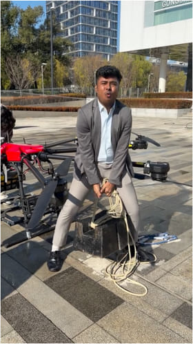 100 ಕೆಜಿ ತೂಕ ಎತ್ತುವ ದೈತ್ಯ ಡ್ರೋನ್ ತೋರಿಸಿದ ಪ್ರತಾಪ್