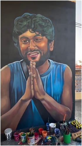 ಕುಂಚದಲ್ಲಿ ಮೂಡಿದ ಗಿಲ್ಲಿ ನಟನ ಚಿತ್ರ