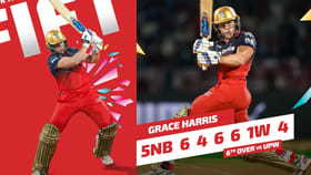 5NB,6,4,6,6,4.. ಗ್ರೇಸ್ ಹ್ಯಾರಿಸ್ ಸಿಡಿಲಬ್ಬರದ ಅರ್ಧಶತಕ