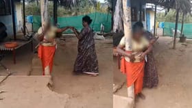 ಜಮೀನಿಗೆ ಹಸು ನುಗ್ಗಿದ್ದಕ್ಕೆ ವೃದ್ಧೆಯನ್ನು ಕಂಬಕ್ಕೆ ಕಟ್ಟಿ ಥಳಿತ