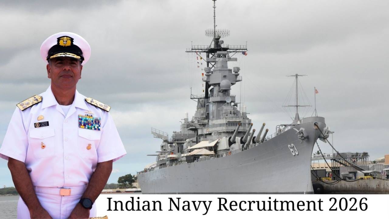 Indian Navy Recruitment 2026: ಭಾರತೀಯ ನೌಕಾಪಡೆಯಲ್ಲಿ 260 ಹುದ್ದೆಗೆ ಅರ್ಜಿ ಆಹ್ವಾನ; ತಿಂಗಳಿಗೆ 1 ಲಕ್ಷ ರೂ. ಸಂಬಳ Indian Navy Recruitment 2026: ಭಾರತೀಯ ನೌಕಾಪಡೆಯಲ್ಲಿ 260 ಹುದ್ದೆಗೆ ಅರ್ಜಿ ಆಹ್ವಾನ; ತಿಂಗಳಿಗೆ 1 ಲಕ್ಷ ರೂ. ಸಂಬಳ