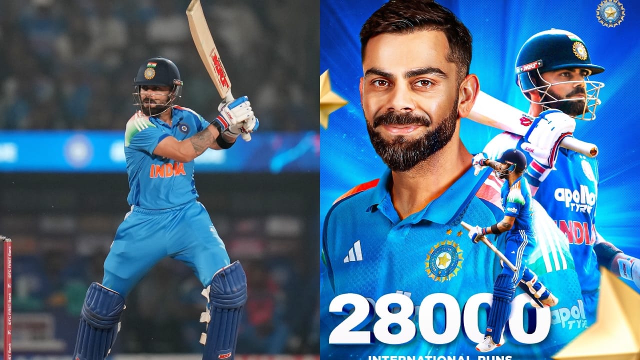 ಕಳೆದ ದಕ್ಷಿಣ ಆಫ್ರಿಕಾ ವಿರುದ್ಧದ ಏಕದಿನ ಸರಣಿಯಲ್ಲಿ 2 ಶತಕ ಹಾಗೂ 1 ಅರ್ಧಶತಕದೊಂದಿಗೆ ಟೂರ್ನಿಯಲ್ಲಿ ಅತ್ಯಧಿಕ ರನ್ ಕಲೆಹಾಕುವುದರೊಂದಿಗೆ ಅನೇಕ ದಾಖಲೆಗಳನ್ನು ನಿರ್ಮಿಸಿದ್ದ ಕೊಹ್ಲಿ, ಈ ಪಂದ್ಯದಲ್ಲಿ 25 ರನ್ ಕಲೆಹಾಕಿದ ಕೂಡಲೇ ಅಂತರರಾಷ್ಟ್ರೀಯ ಕ್ರಿಕೆಟ್​ನಲ್ಲಿ 28000 ರನ್​ಗಳ ಗಡಿ ದಾಟಿದರು.