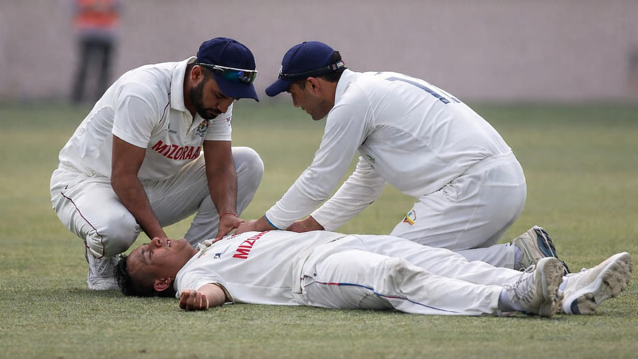 ಭಾರತೀಯ ದೇಶೀಯ ಕ್ರಿಕೆಟ್ನಲ್ಲಿ ಆಘಾತಕಾರಿ ಮತ್ತು ಹೃದಯವಿದ್ರಾವಕ ಘಟನೆಯೊಂದು ಬೆಳಕಿಗೆ ಬಂದಿದೆ. ಕ್ರಿಕೆಟ್ ಪಂದ್ಯದ ಸಮಯದಲ್ಲಿ ಹಠಾತ್ತನೆ ಮೂರ್ಛೆ ಹೋದ ಕ್ರಿಕೆಟಿಗನೊಬ್ಬ ಚಿಕಿತ್ಸೆ ಫಲಿಸದೆ ಸಾವನ್ನಪ್ಪಿರುವ ಘಟನೆ ಮಿಜೋರಾಂನಲ್ಲಿ ನಡೆದಿದೆ. ಮಿಜೋರಾಂನಲ್ಲಿ ನಡೆದ ಸ್ಥಳೀಯ ಪಂದ್ಯಾವಳಿಯ ಸಂದರ್ಭದಲ್ಲಿ ಈ ಘಟನೆ ಸಂಭವಿಸಿದ್ದು, ರಾಜ್ಯದ ಪರ ರಣಜಿ ಟ್ರೋಫಿ ಆಡಿದ್ದ ಮಾಜಿ ಕ್ರಿಕೆಟಿಗ ಕೆ. ಲಾಲ್ರೆಮ್ರುವಾಟಾ ಮೃತ ದುರ್ದೈವಿ.