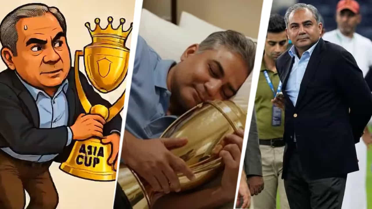 ಏಷ್ಯಾಕಪ್ ಟ್ರೋಫಿ ಎಲ್ಲಿ? ಪಾಕ್ ಪತ್ರಕರ್ತರ ಪ್ರಶ್ನೆಗೆ ತಬ್ಬಿಬ್ಬಾದ ಮೊಹ್ಸಿನ್ ನಖ್ವಿ ಏಷ್ಯಾಕಪ್ ಟ್ರೋಫಿ ಎಲ್ಲಿ? ಪಾಕ್ ಪತ್ರಕರ್ತರ ಪ್ರಶ್ನೆಗೆ ತಬ್ಬಿಬ್ಬಾದ ಮೊಹ್ಸಿನ್ ನಖ್ವಿ