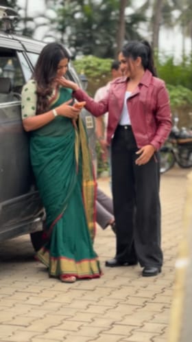 ಶೂಟಿಂಗ್ ಸೆಟ್​​ನಲ್ಲಿ ನಮ್ರತಾಗೆ ಪ್ರ್ಯಾಂಕ್ ಮಾಡಿದ ದಿವ್ಯಾ ಗೌಡ: ವಿಡಿಯೋ