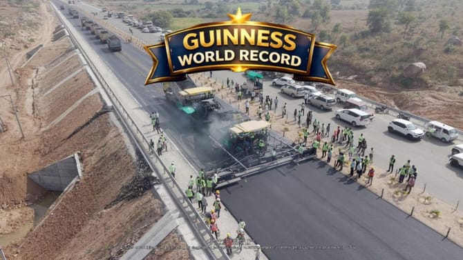 ಬೆಂಗಳೂರು-ಕಡಪ-ವಿಜಯವಾಡ ಆರ್ಥಿಕ ಕಾರಿಡಾರ್ ನಿರ್ಮಾಣದಲ್ಲಿ 4 ದಾಖಲೆ