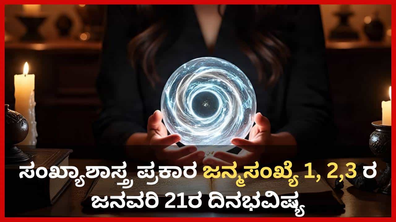 Numerology Prediction: ಸಂಖ್ಯಾಶಾಸ್ತ್ರ ಪ್ರಕಾರ ಜನ್ಮಸಂಖ್ಯೆ 1, 2, 3ರ ಜನವರಿ 21ರ ದಿನಭವಿಷ್ಯ