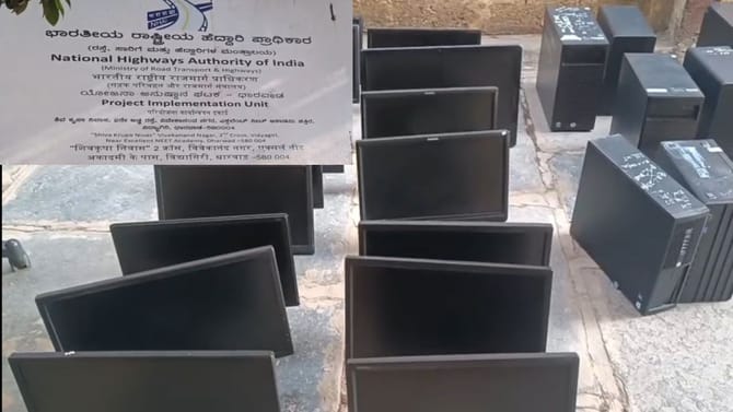 ಭೂಸ್ವಾಧೀನ ಪರಿಹಾರ ನೀಡದಕ್ಕೆ NHAI ಕಚೇರಿ, ಡಿಸಿ ಕಾರು ಜಪ್ತಿ