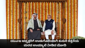 ಯುಎಇ ಅಧ್ಯಕ್ಷರಿಗೆ ಉಡುಗೊರೆಯಾಗಿ ಮರದ ಉಯ್ಯಾಲೆ ನೀಡಿದ ಮೋದಿ