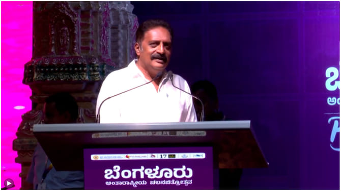 ಪ್ಯಾಲೆಸ್ತೀನ್ ಸಿನಿಮಾ ಪ್ರದರ್ಶನಕ್ಕೆ ಕೇಂದ್ರ ಬಿಡುತ್ತಿಲ್ಲ: ಪ್ರಕಾಶ್ ರಾಜ್