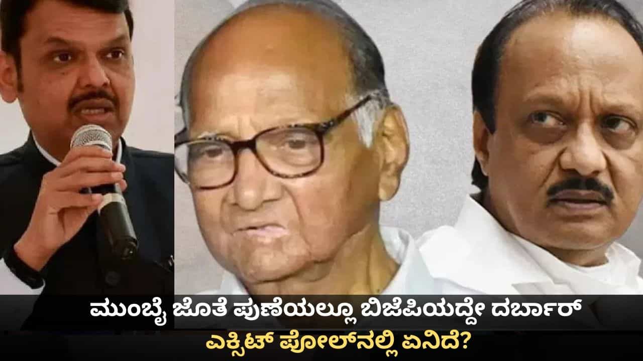 Pune Elections: ಮುಂಬೈ ಜೊತೆ ಪುಣೆಯಲ್ಲೂ ಬಿಜೆಪಿಯದ್ದೇ ದರ್ಬಾರ್; ಎಕ್ಸಿಟ್ ಪೋಲ್ನಲ್ಲಿ ಏನಿದೆ? Pune Elections: ಮುಂಬೈ ಜೊತೆ ಪುಣೆಯಲ್ಲೂ ಬಿಜೆಪಿಯದ್ದೇ ದರ್ಬಾರ್; ಎಕ್ಸಿಟ್ ಪೋಲ್ನಲ್ಲಿ ಏನಿದೆ?