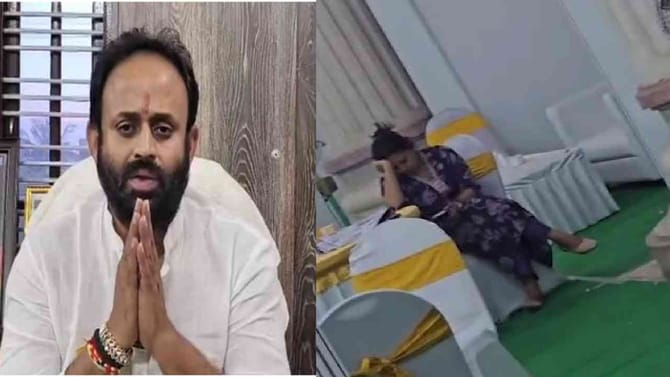 ಧಮ್ಕಿ ಕೇಸ್ ಆರೋಪಿ ರಾಜೀವ್ ಗೌಡ ಪತ್ನಿ ವಿಧಾನಸೌಧದಲ್ಲಿ ಪ್ರತ್ಯಕ್ಷ